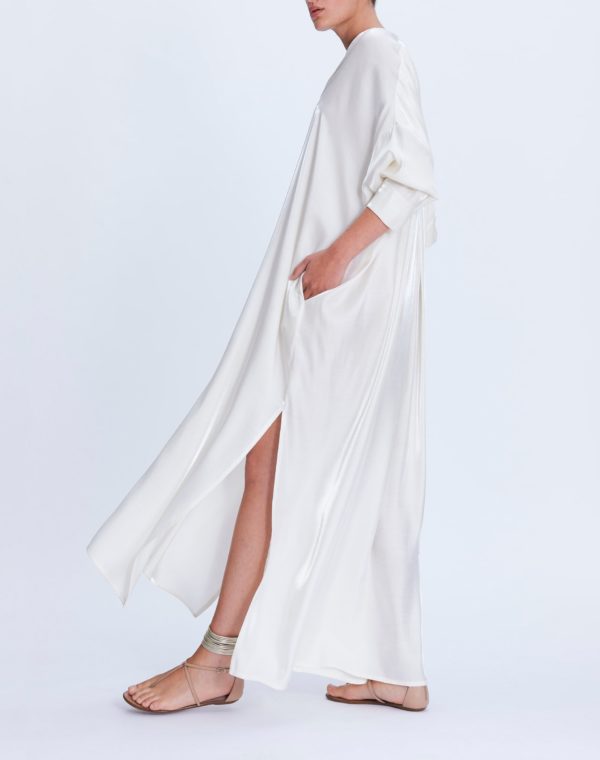 Longue robe oversize blanc cassé Oggivarra