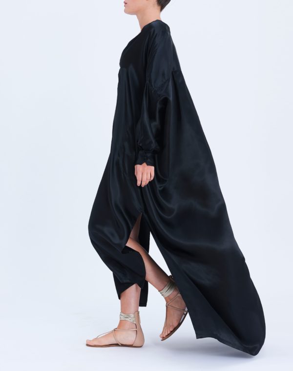 Longue robe noir Fabrication Française Oggivarra