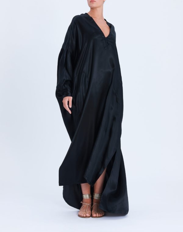 Longue robe oversize noir
